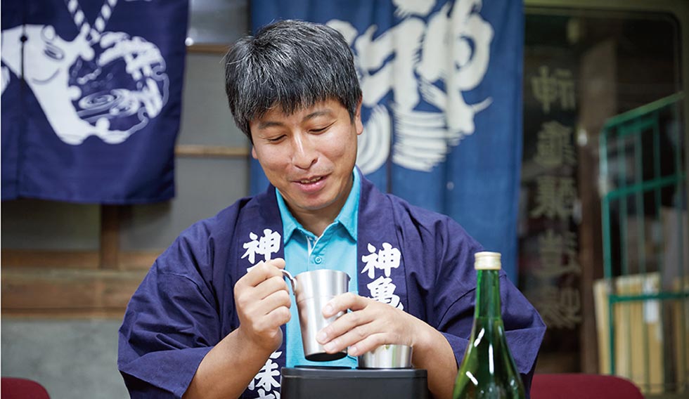 本日最終日　KOIZUMI　かんまかせ　神亀酒造ver.　錫製チロリ付き　酒燗器