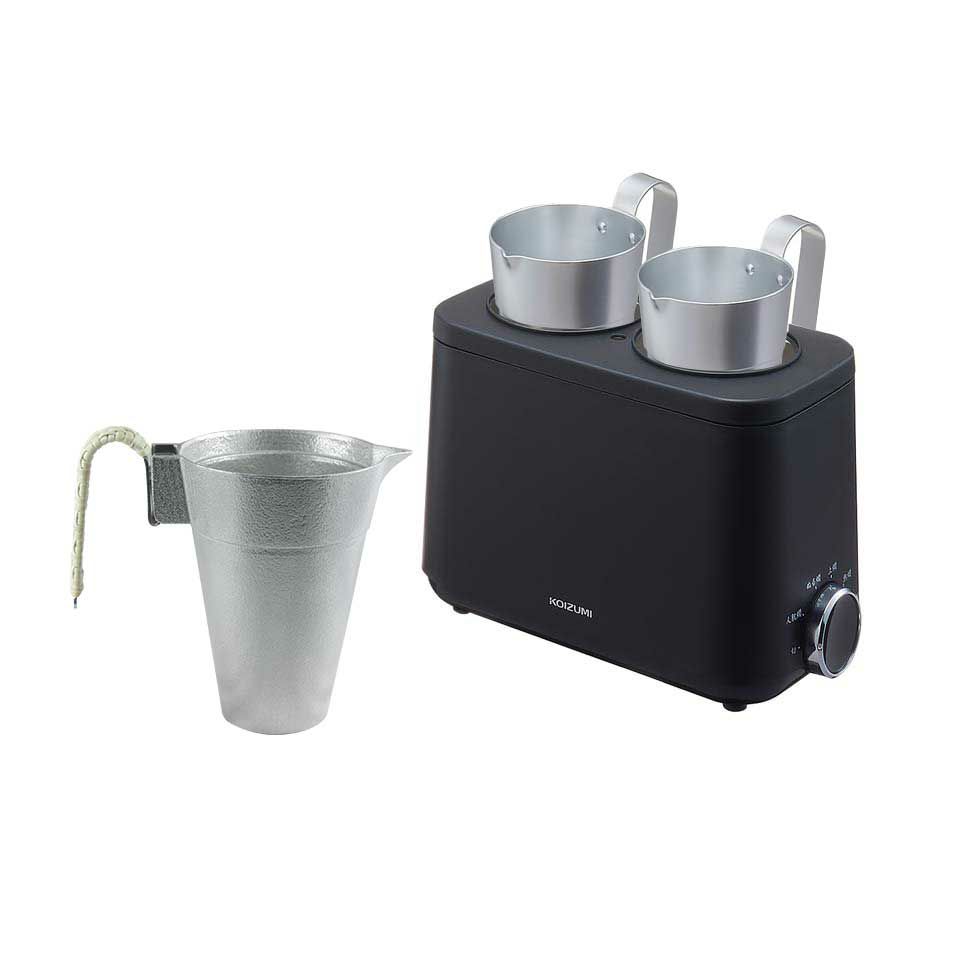 ［最新モデル］酒燗器『かんまかせ』<br>アルミチロリ／錫チロリセット