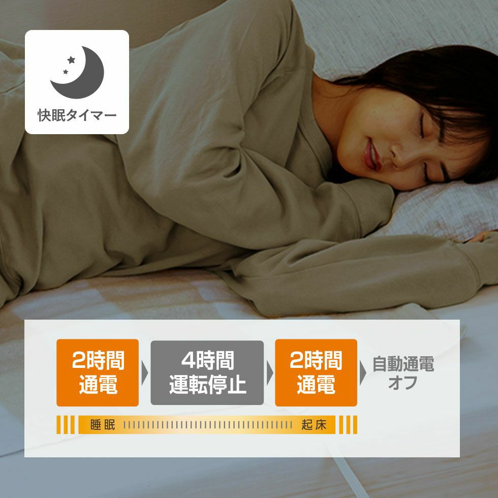 販売終了】電気毛布（敷き）快眠タイマー140x80cmKDS-50248T