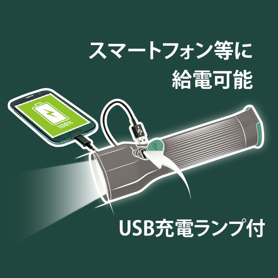 ソーラー充電式ハンドライトYSHH21 | コイズミオンラインショップ