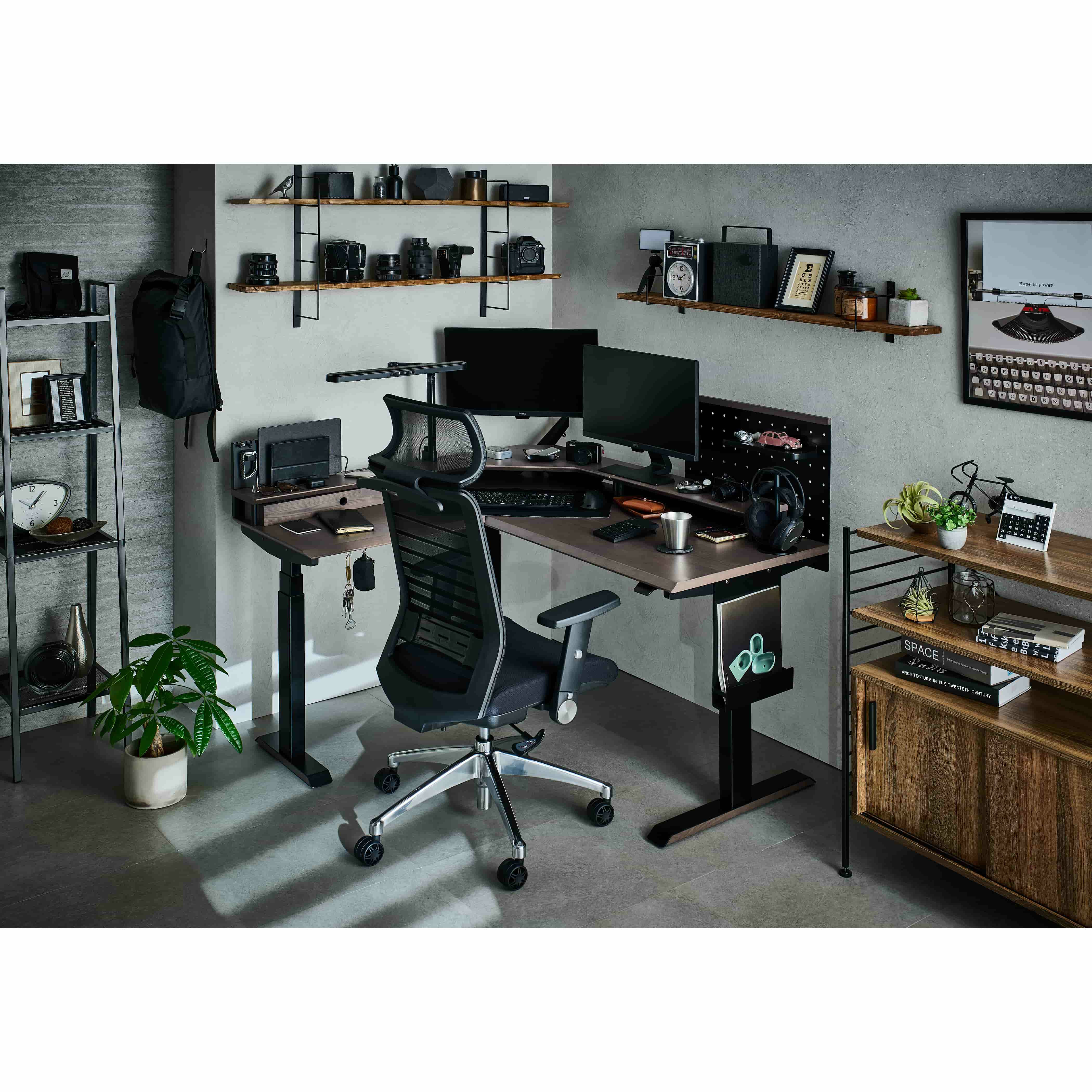 GENTLER ジェントラー L型 電動昇降デスク（135cm幅）KWD-571/KWD-671